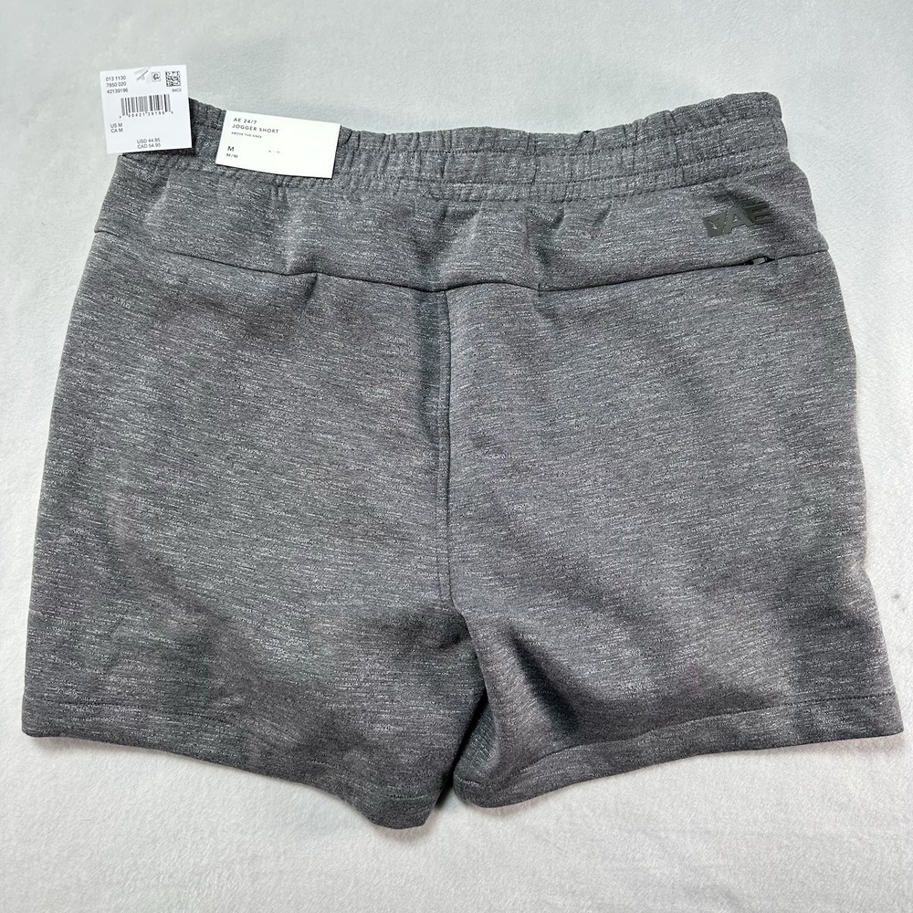 American Eagle Jogger Shorts men's Medium Gray Soft Breathable Above Knee Casual